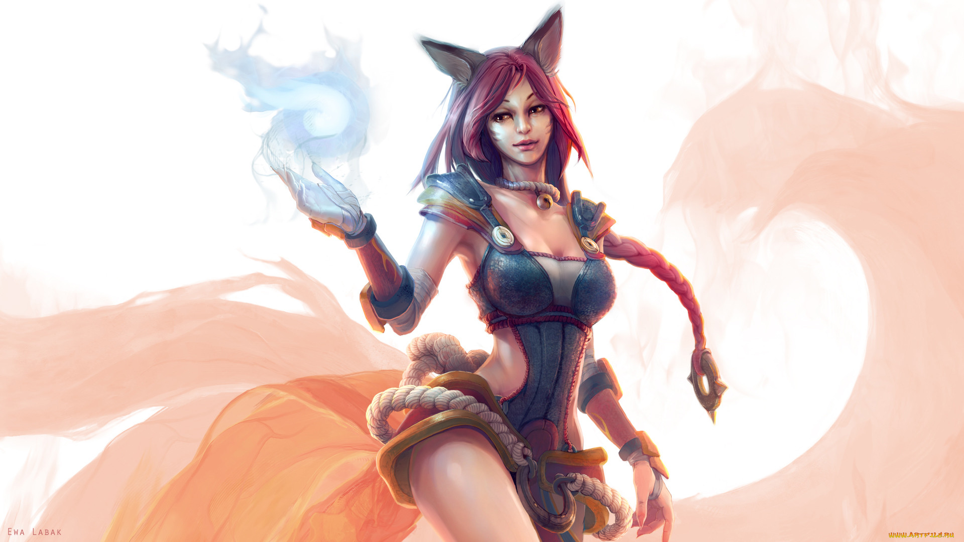  , league of legends, ewalabak, , , , ahri, , league, of, legends, , , art